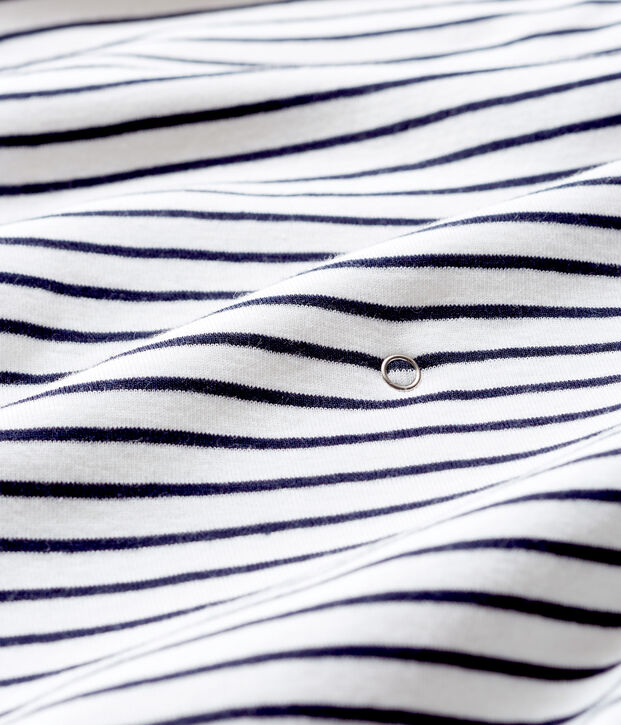 Manta para cambiar al beb&eacute; de punto blanco/azul