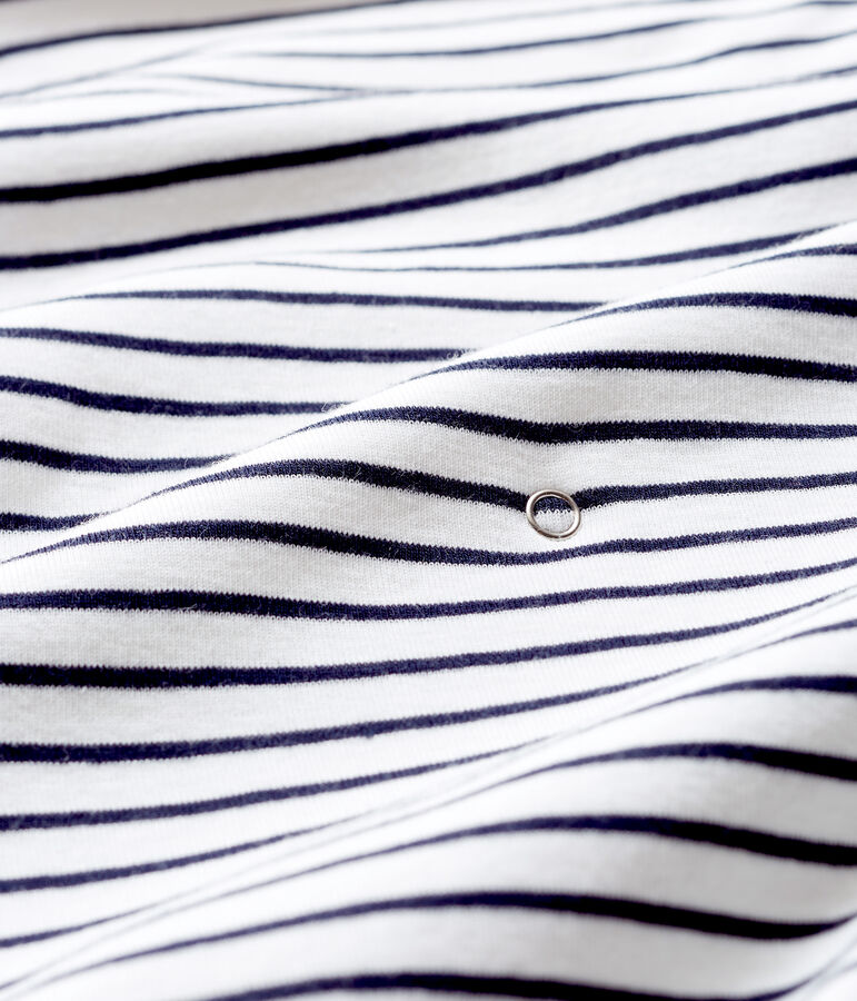 Manta para cambiar al beb&eacute; de punto blanco/azul