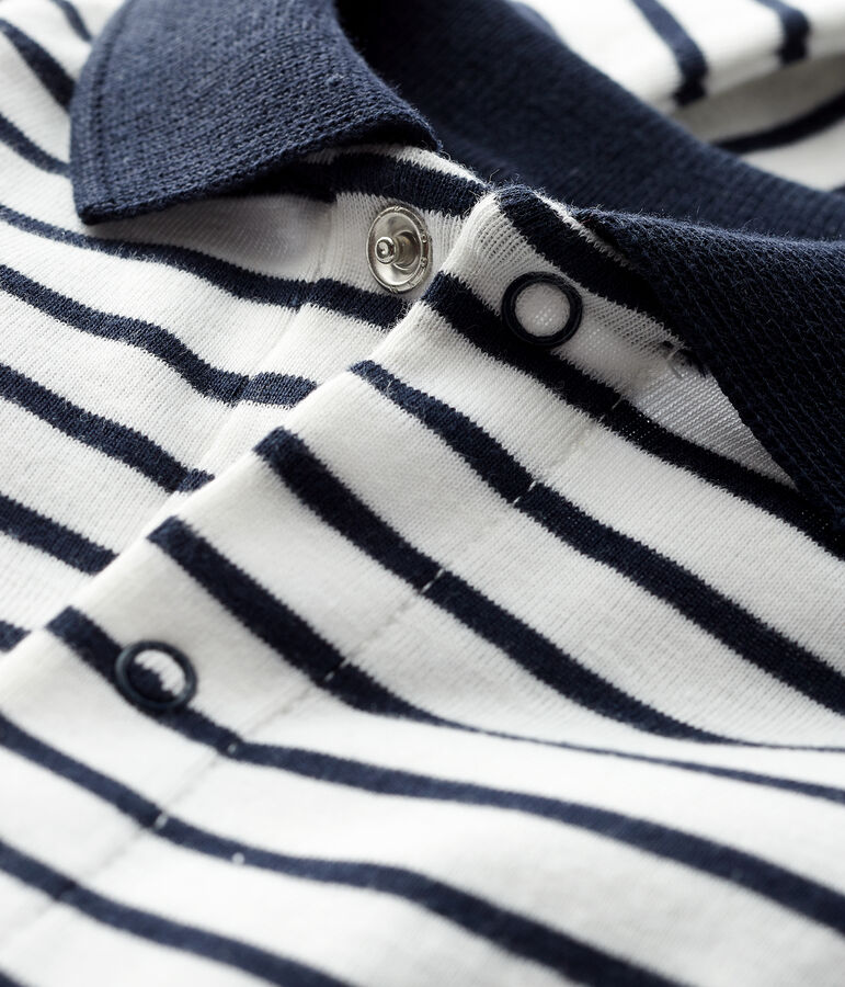 Bodi de manga larga para beb&eacute; ni&ntilde;o blanco/azul