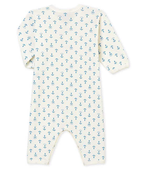 Pelele sin pies para bebé niño blanco MARSHMALLOW/azul ALASKA