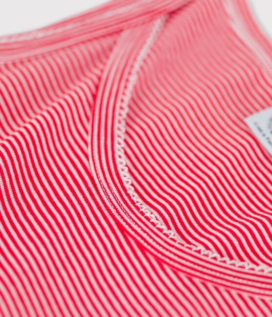 Camisón de algodón para mujer rojo PEPS/blanco MARSHMALLOW