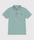 Polo infantil de algodón liso de manga corta