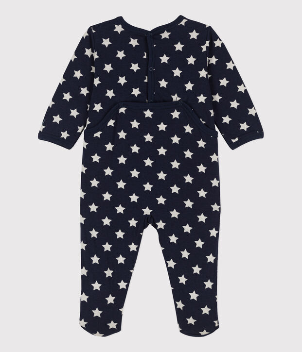 Pelele de algod&oacute;n con estrellas azul/blanco