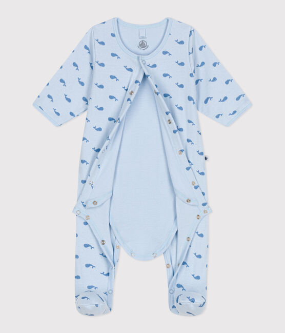 Bodyjama de túbico con ballena para bebé azul TOUDOU/ ALASKA