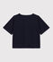 Camiseta LE BOXY de algodón de mujer azul SMOKING