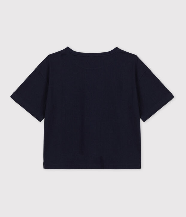 Camiseta LE BOXY de algod&oacute;n de mujer azul