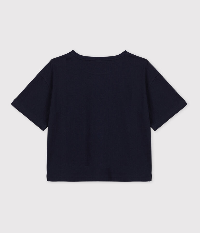 Camiseta LE BOXY de algod&oacute;n de mujer azul