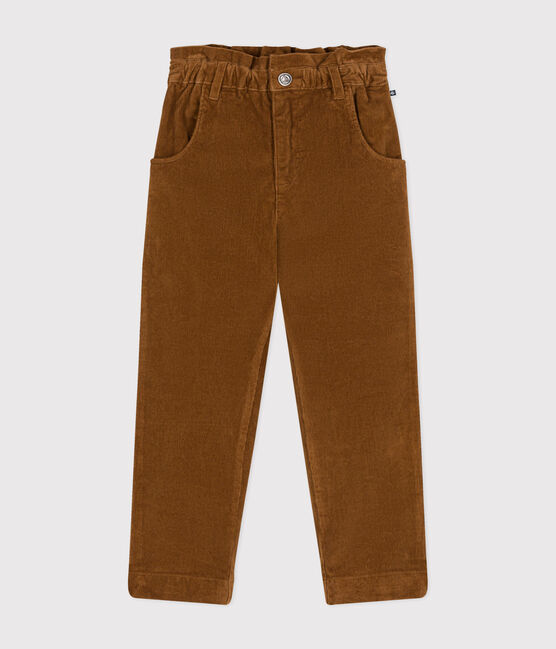 Pantalón de terciopelo para niña marron CUIVRE