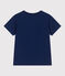 Camiseta infantil de manga corta de algodón con estampado azul MEDIEVAL