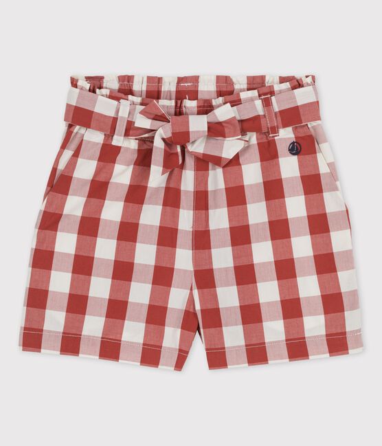 Shorts vichy de popelina para niña OMBRIE/ AVALANCHE