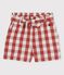 Shorts vichy de popelina para niña OMBRIE/ AVALANCHE