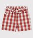 Shorts vichy de popelina para niña