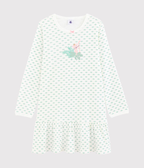 Camisón para niña de punto blanco MARSHMALLOW/blanco MULTICO