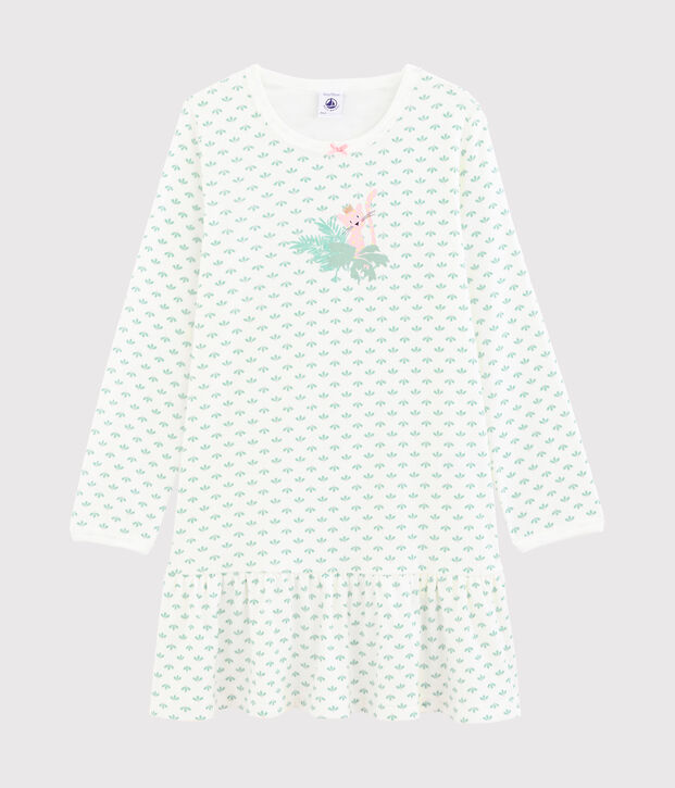 Camis&oacute;n para ni&ntilde;a de punto blanco/multicolor
