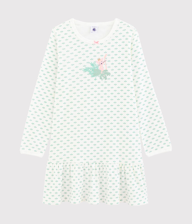 Camis&oacute;n para ni&ntilde;a de punto blanco/multicolor