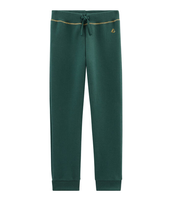Pantalón de felpa de niña verde SOUSBOIS