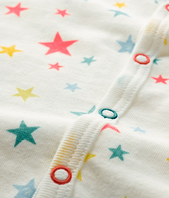 Pijama sin pies de túbico para bebé blanco MARSHMALLOW/blanco MULTICO