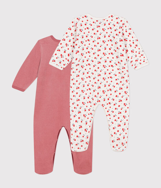Juego de 2 pijamas de terciopelo para bebé variante 1
