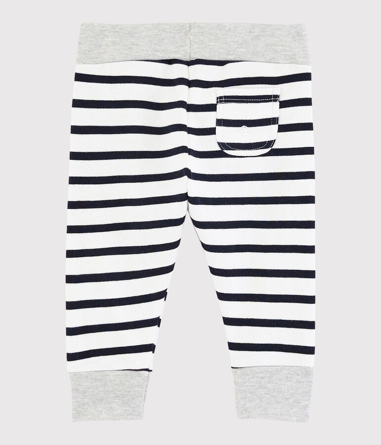 Pantal&oacute;n a rayas para beb&eacute; ni&ntilde;o blanco/azul