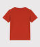 Camiseta de algodón de manga corta para niño rojo HARISSA