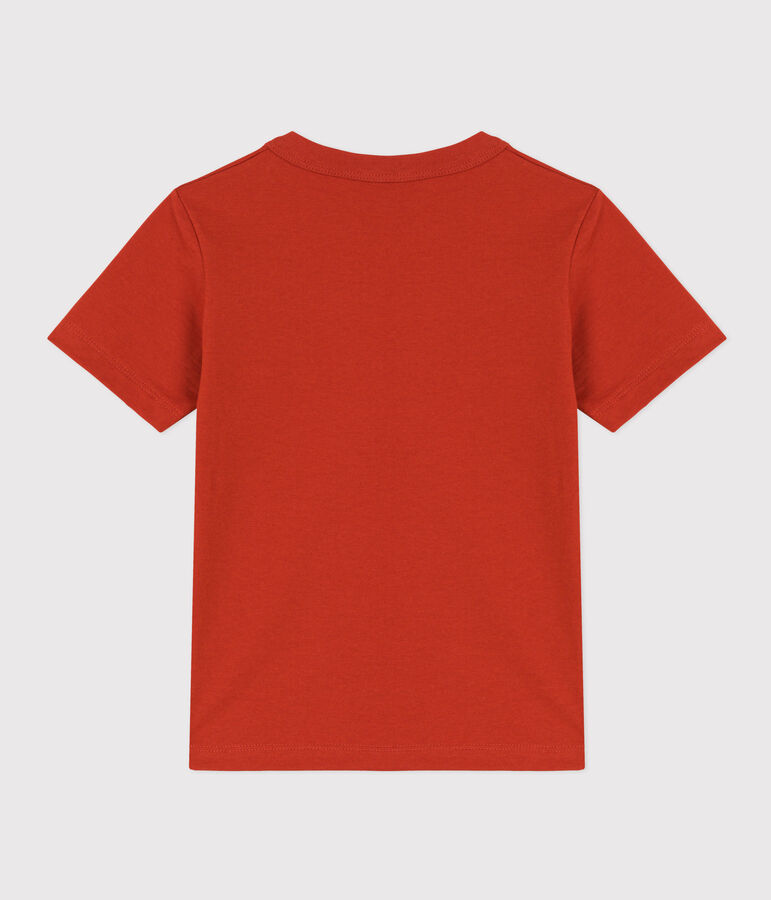 Camiseta de algod&oacute;n de manga corta para ni&ntilde;o rojo