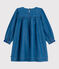 Vestido infantil de manga larga de tejido denim azul DENIM CLAIR