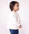 Blusa de popelina de algodón de manga larga con cuello y bordado blanco ECUME