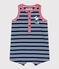 Mono Petit Bateau X Snoopy de punto ligero para bebé azul MEDIEVAL/blanco MULTICO