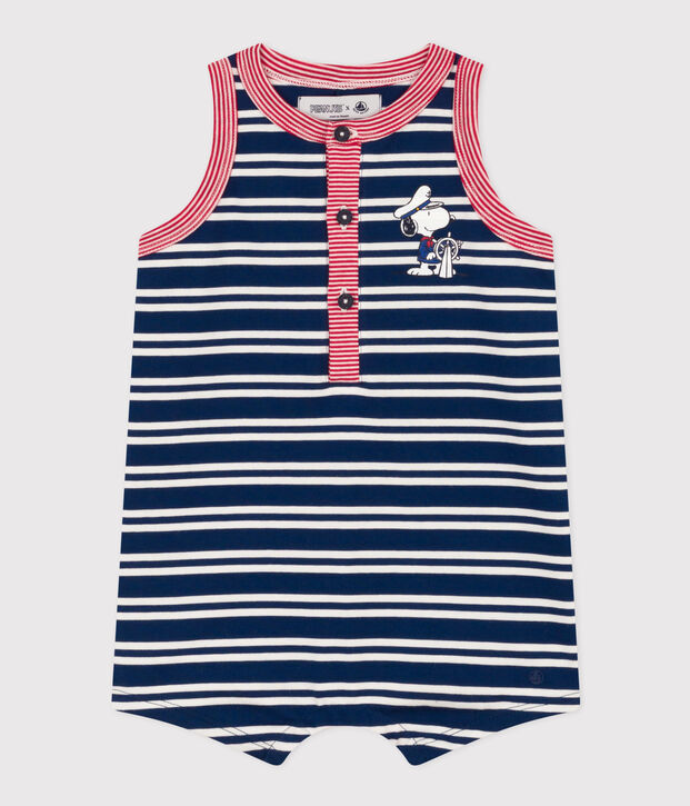 Mono Petit Bateau X Snoopy de punto ligero para beb&eacute; azul/multicolor