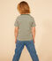Camiseta a rayas de jersey ligero para niño verde CROCO/ AVALANCHE