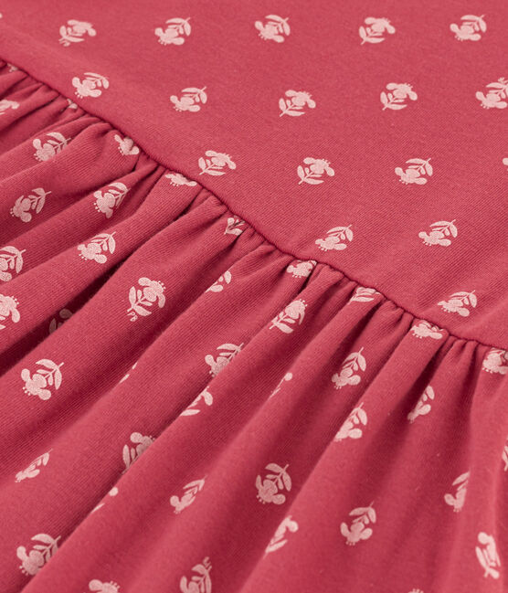Vestido de algodón estampado para niña rosa PAPI/beige AVALANCHE