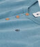 Camiseta de algodón de manga larga de niño azul ROVER