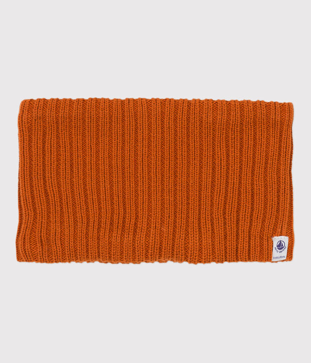 Cuello de punto tricotado con forro polar reciclado para beb&eacute; marron