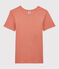Camiseta ICÓNICA de punto «cocotte» de algodón orgánico para mujer rosa PAPAYE