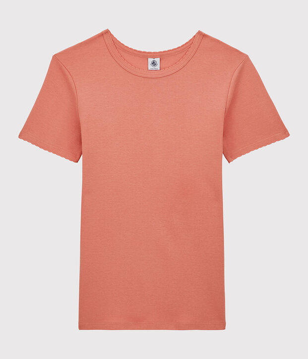 Camiseta IC&Oacute;NICA de punto cocotte de algod&oacute;n org&aacute;nico para mujer rosa
