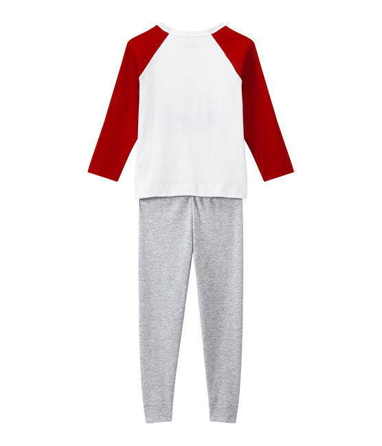 Pigiama per bambino stampato gris POUSSIERE/blanco MULTICO