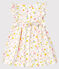 Vestido de manga corta estampado para bebé niña blanco MARSHMALLOW/blanco MULTICO