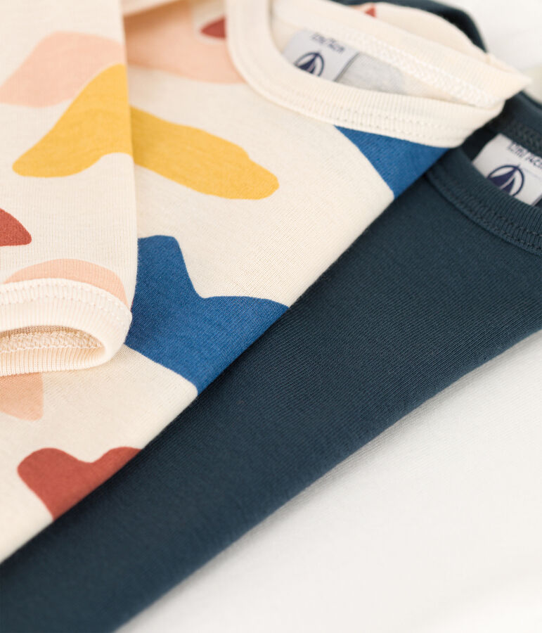 Juego de 3 bodis de algod&oacute;n de manga larga para beb&eacute; multicolor