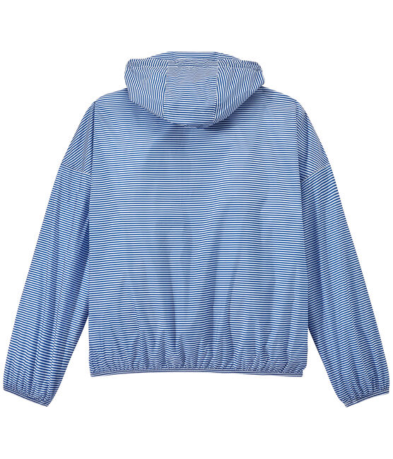 Cortavientos impermeable milrayas unisex azul PERSE/blanco MARSHMALLOW