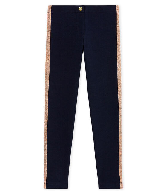 Pantalón lycra para niña azul SMOKING/rosa COPPER