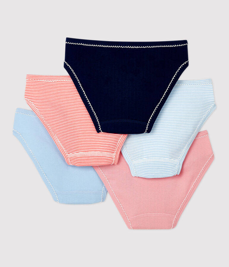 Juego de 5 braguitas con tema de Par&iacute;s de ni&ntilde;a de algod&oacute;n multicolor