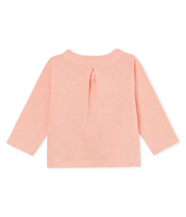 C&aacute;rdigan de algod&oacute;n/lino para beb&eacute; ni&ntilde;a rosa