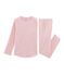 Pijama de punto para niña rosa CHARME/blanco MARSHMALLOW