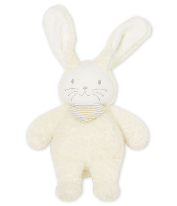 Peluche de conejo musical para beb&eacute; de borreguillo blanco