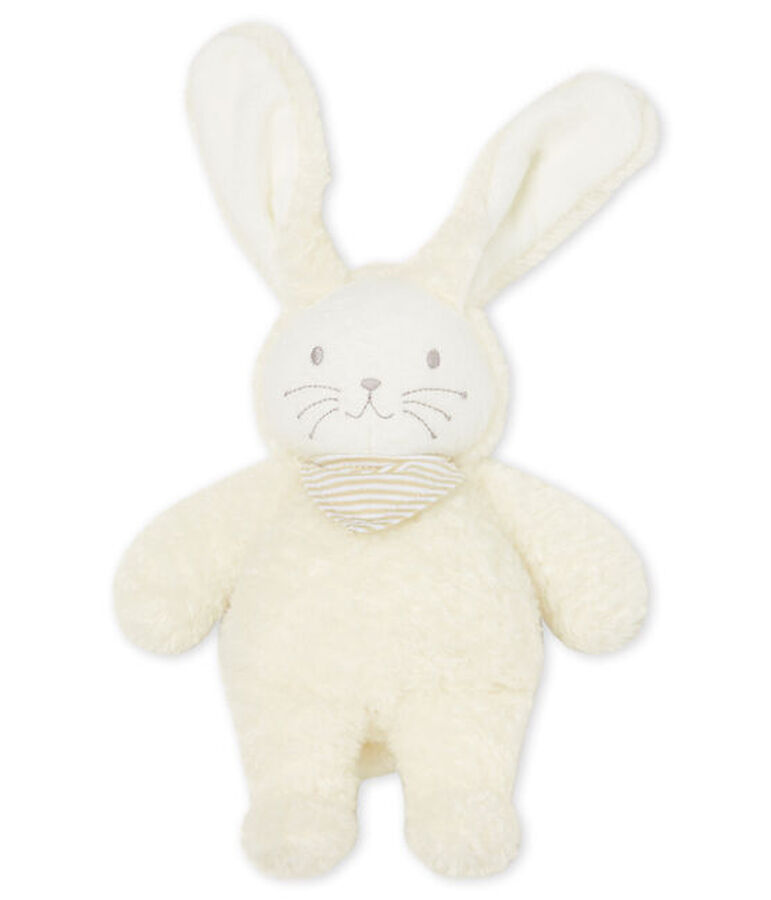 Peluche de conejo musical para beb&eacute; de borreguillo blanco