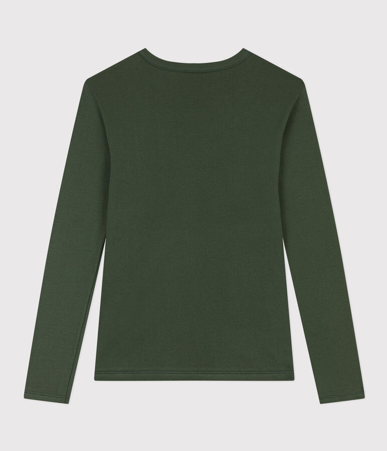 Camiseta L'ICONIQUE de algod&oacute;n con cuello redondo para mujer verde