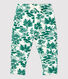 Pantalón con estampado vegetal de muletón de bebé