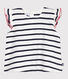 Blusa sin mangas de algodón a rayas para bebé