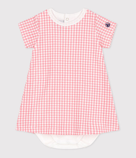 Vestido de algodón de manga corta con body integrado para bebé ECUME/ LOGGIA