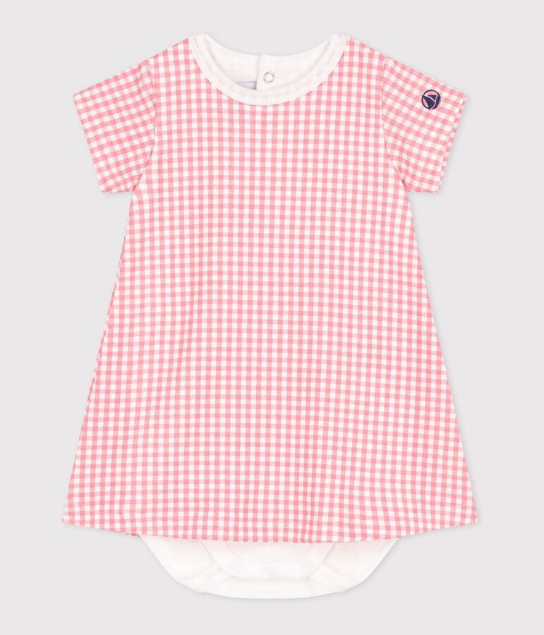 Vestido de algod&oacute;n de manga corta con body integrado para beb&eacute; ECUME/ LOGGIA